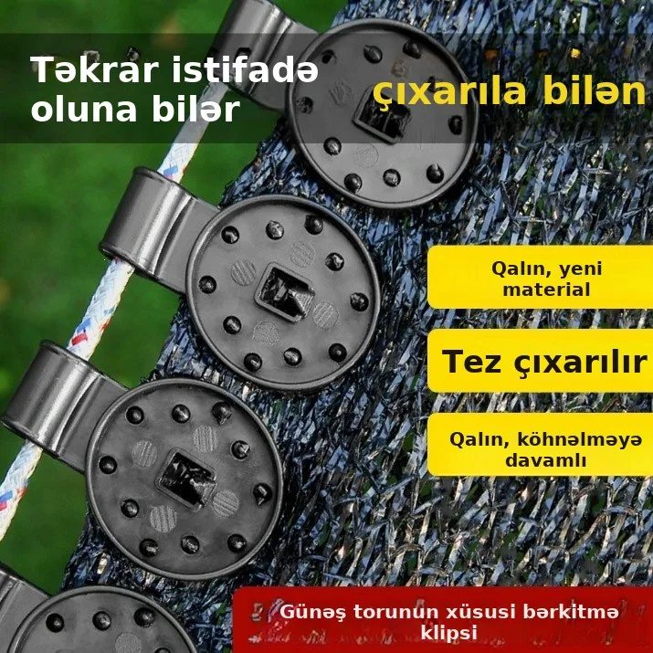 Kölgə şəbəkəsi üçün bərkitmə klipsi