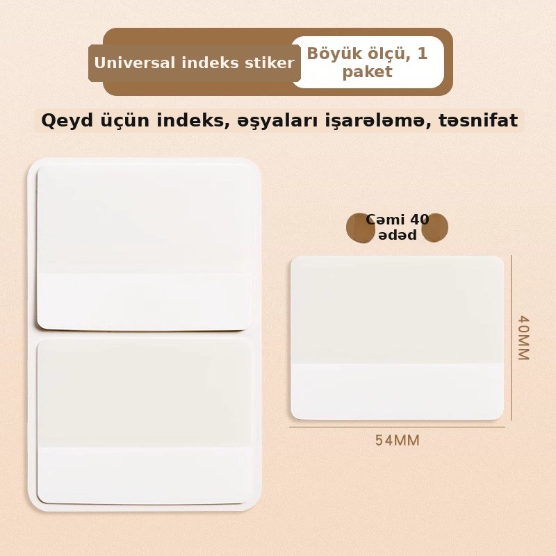 Şəffaf indeks закладка stikerlər