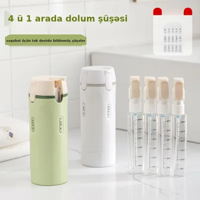 4 ü 1 arada səyahət dolum şüşəsi dəsti