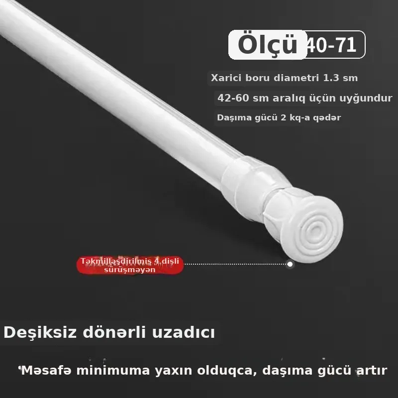 Deşiksiz uzadılan duş və qapı pərdəsi çubuğu, şəkil 3