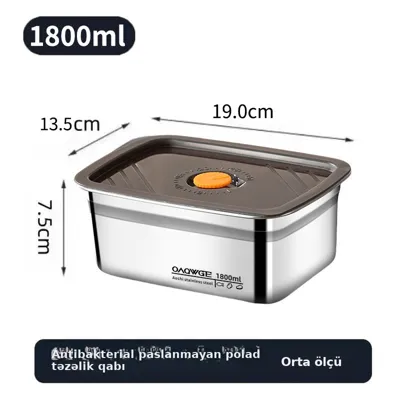 Çox böyük paslanmayan qida saxlama qabı, şəkil 3