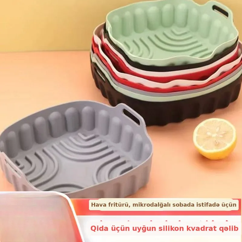 Hava fritürü üçün silikon tava kvadrat formalı