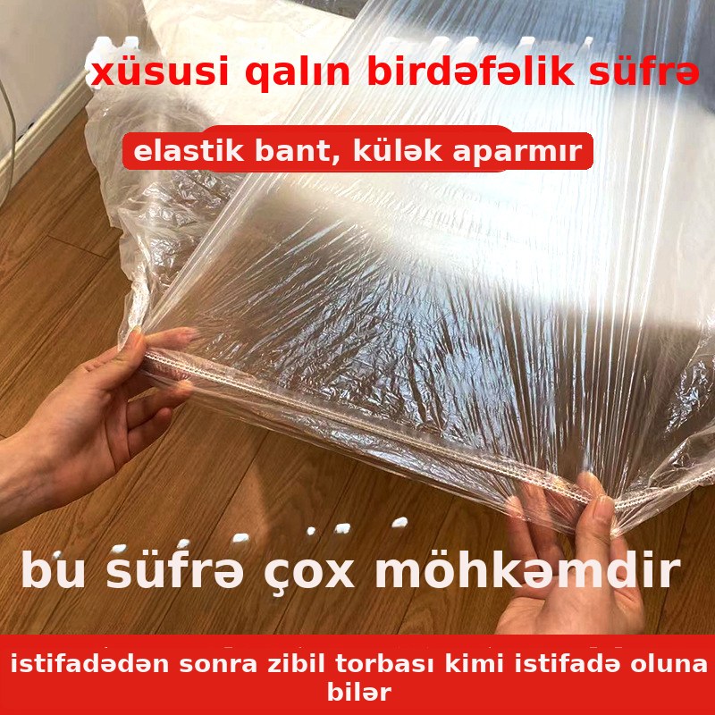 Birdəfəlik qalın süfrə, elastik bantlı