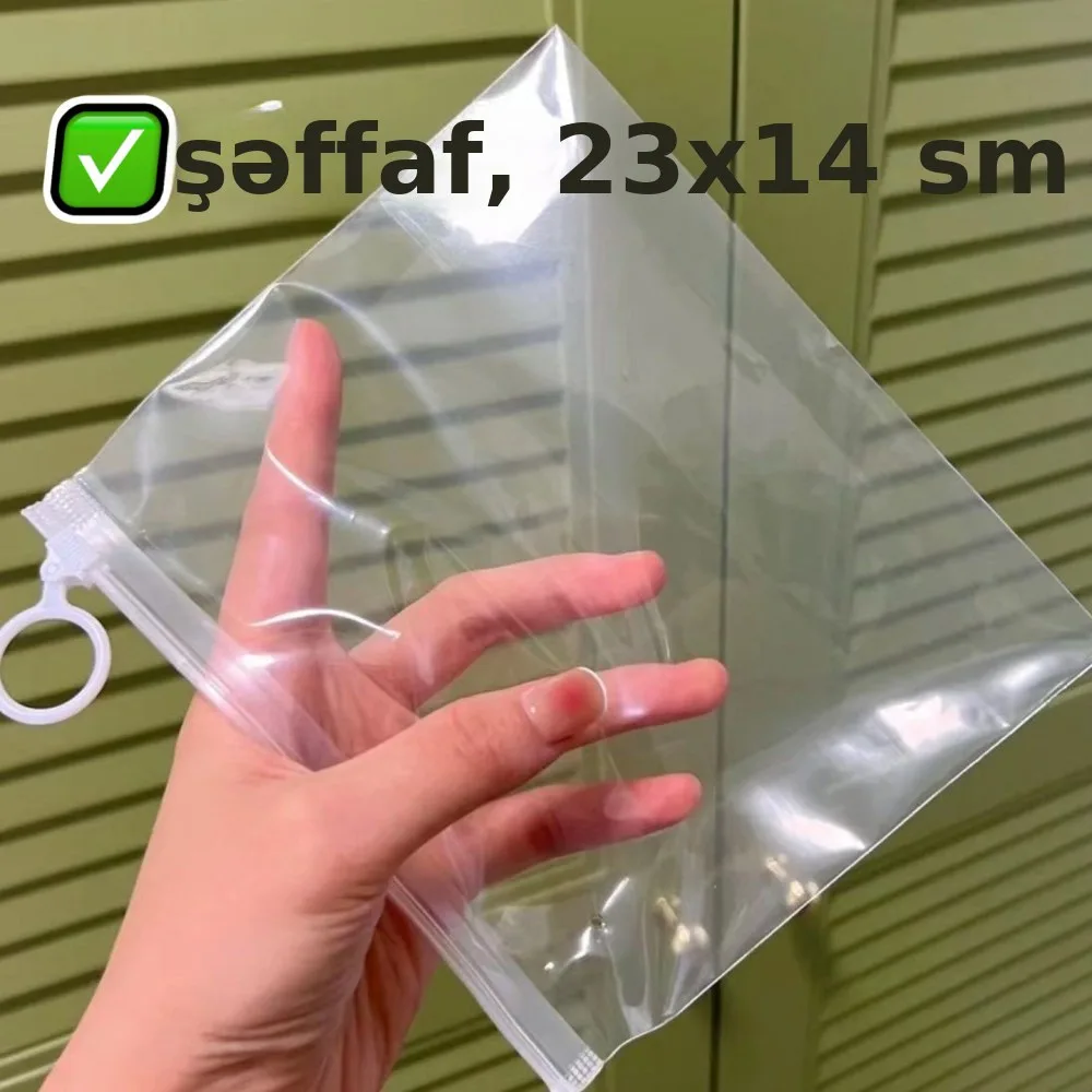 Zip-lock saxlama paketi, şəffaf, su keçirməyən, şəkil 2
